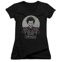 Batman Busted! - Juniors V-Neck T-Shirt Juniors V-Neck T-Shirt Batman   
