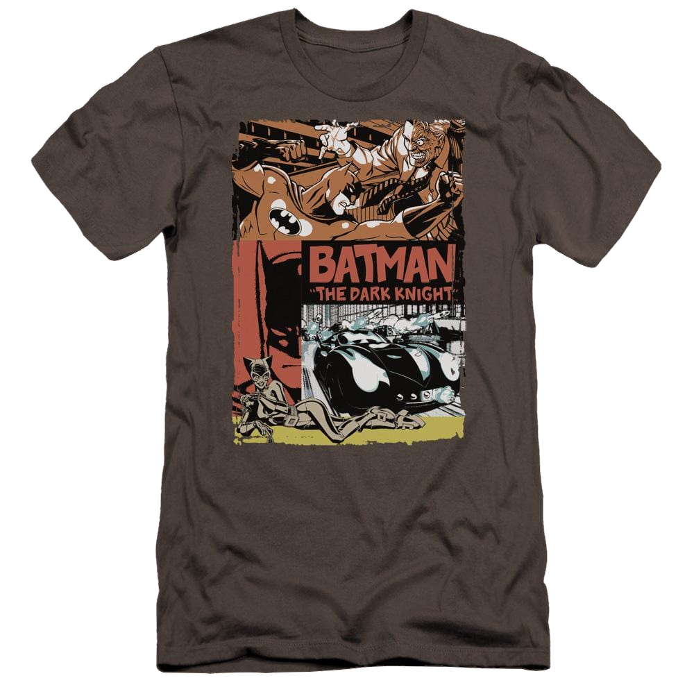 Batman Old Movie Poster Premium Adult Slim Fit T-Shirt Men's Premium Slim Fit T-Shirt Batman   