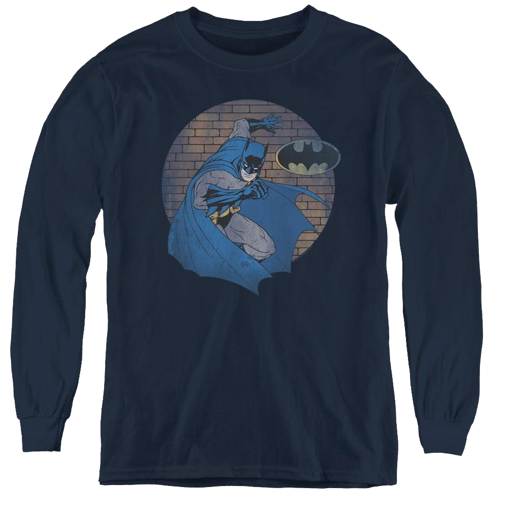 Dc Batman In The Spotlight - Youth Long Sleeve T-Shirt Youth Long Sleeve T-Shirt Batman   