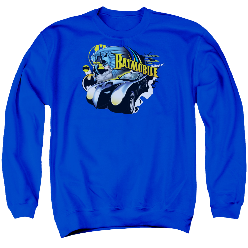 Batman Batmobile - Men's Crewneck Sweatshirt Men's Crewneck Sweatshirt Batman   