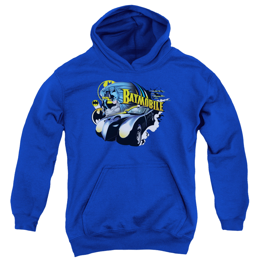 DC Batman Batmobile - Youth Hoodie Youth Hoodie (Ages 8-12) Batman   