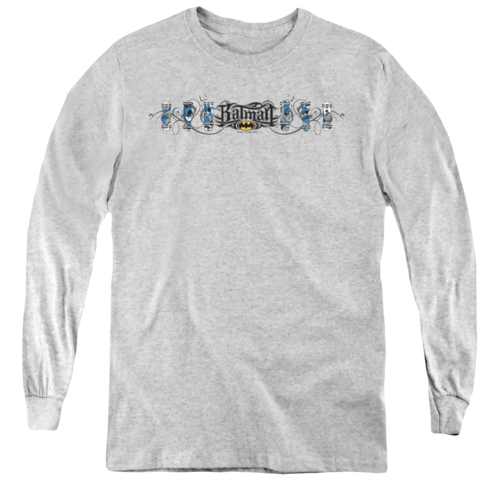 Dc Batman Skateboard Bats - Youth Long Sleeve T-Shirt Youth Long Sleeve T-Shirt Batman   