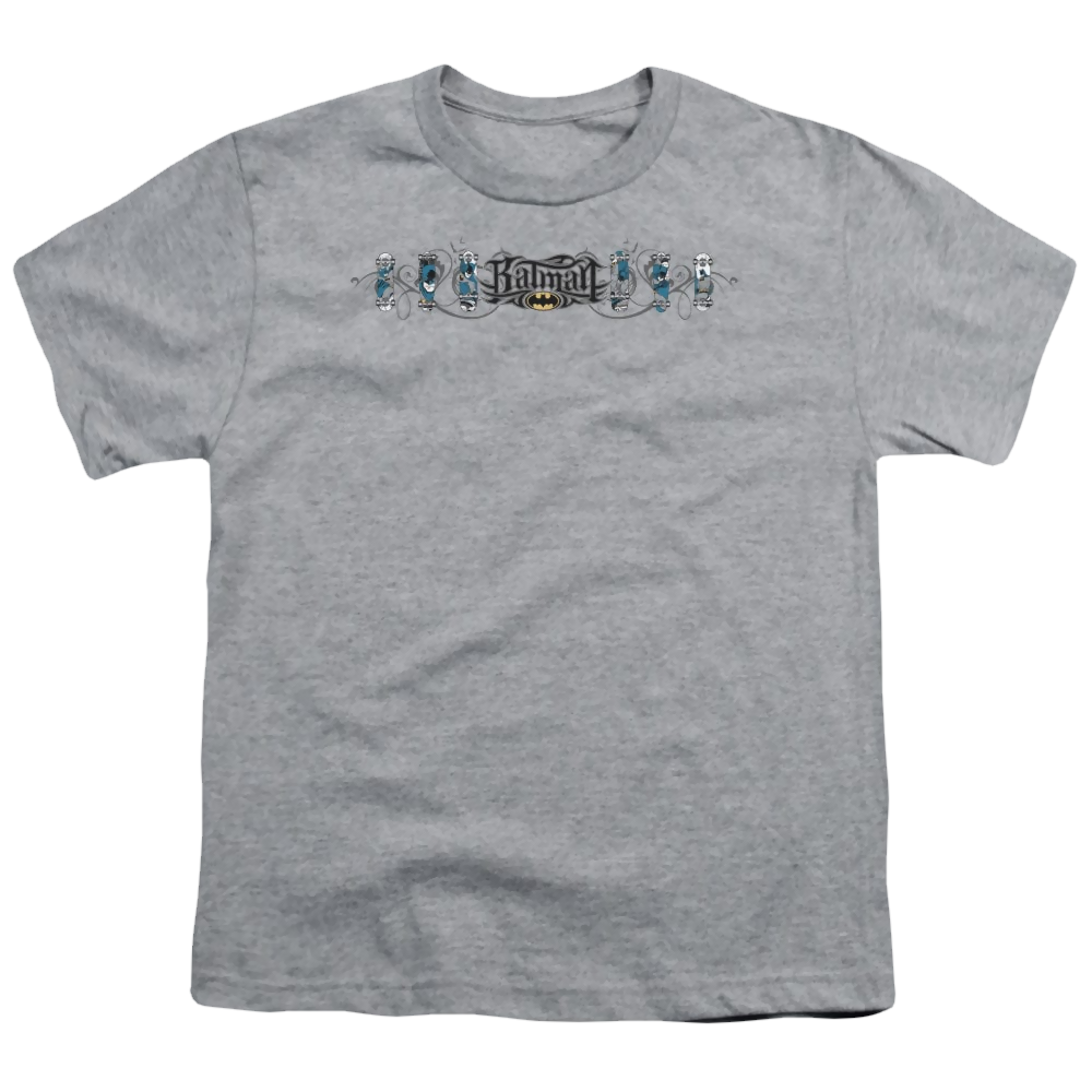 DC Batman Skateboard Bats - Youth T-Shirt Youth T-Shirt (Ages 8-12) Batman   