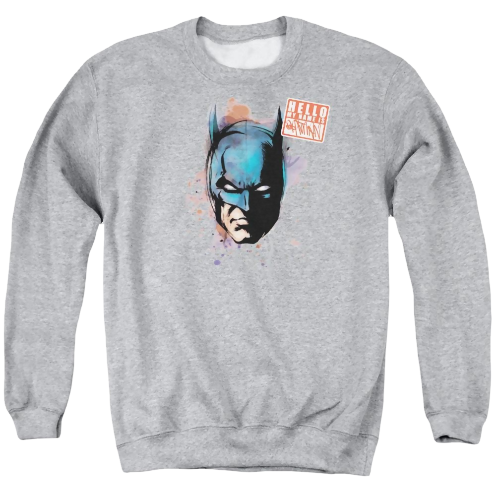 Batman Hello - Men's Crewneck Sweatshirt Men's Crewneck Sweatshirt Batman   