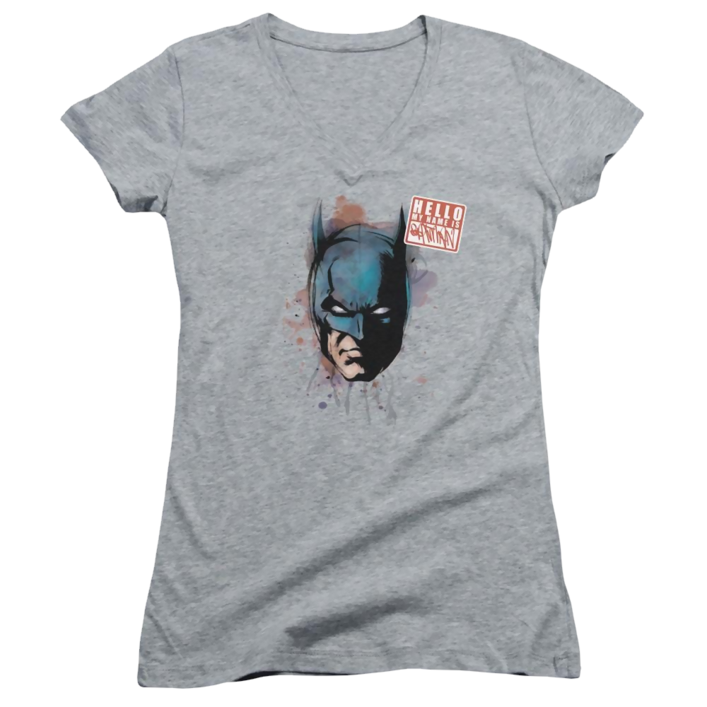 Batman Hello - Juniors V-Neck T-Shirt Juniors V-Neck T-Shirt Batman   