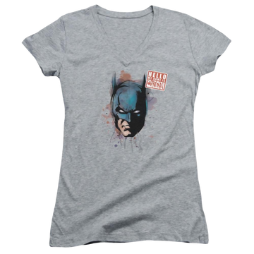 Batman Hello - Juniors V-Neck T-Shirt Juniors V-Neck T-Shirt Batman   