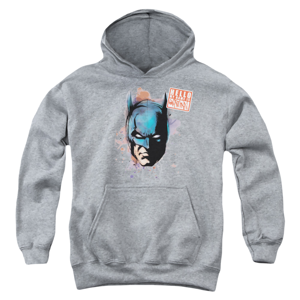 DC Batman Hello - Youth Hoodie Youth Hoodie (Ages 8-12) Batman   