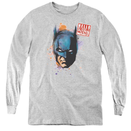 Dc Batman Hello - Youth Long Sleeve T-Shirt Youth Long Sleeve T-Shirt Batman   