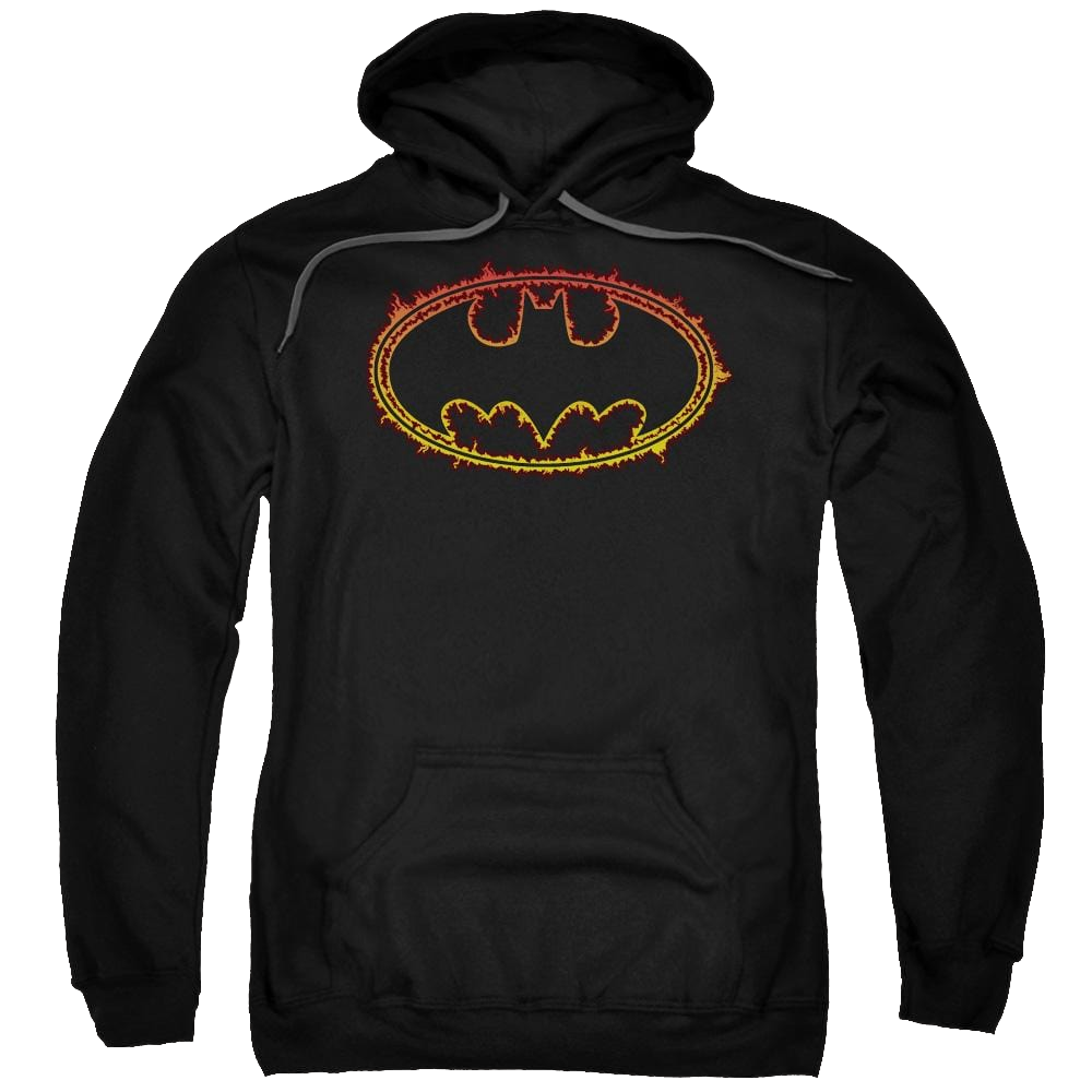 Batman Flame Outlined Logo - Pullover Hoodie Pullover Hoodie Batman   