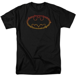 Batman Flame Outlined Logo - Men's Regular Fit T-Shirt Men's Regular Fit T-Shirt Batman   