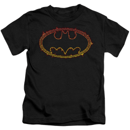 DC Batman Flame Outlined Logo - Kid's T-Shirt Kid's T-Shirt (Ages 4-7) Batman   