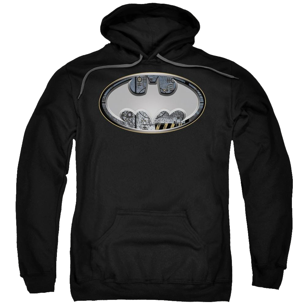 Batman Steel Wall Shield - Pullover Hoodie Pullover Hoodie Batman   
