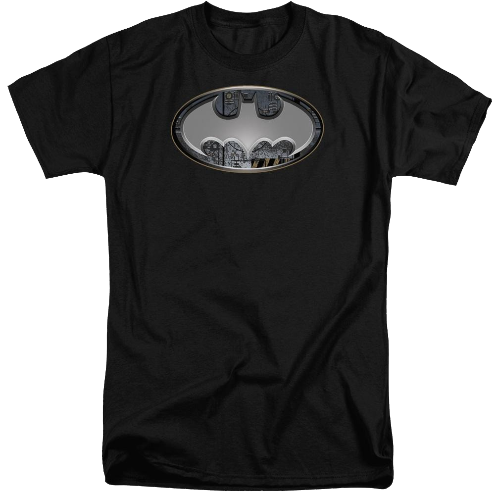 Batman Steel Wall Shield - Men's Tall Fit T-Shirt Men's Tall Fit T-Shirt Batman   