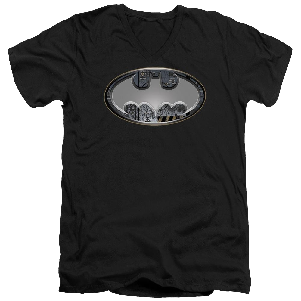 Batman Steel Wall Shield - Men's V-Neck T-Shirt Men's V-Neck T-Shirt Batman   