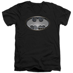 Batman Steel Wall Shield - Men's V-Neck T-Shirt Men's V-Neck T-Shirt Batman   