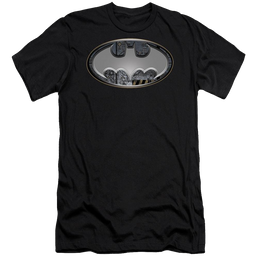 Batman Steel Wall Shield - Men's Premium Slim Fit T-Shirt Men's Premium Slim Fit T-Shirt Batman   