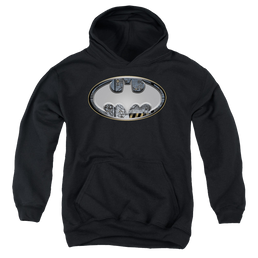 DC Batman Steel Wall Shield - Youth Hoodie Youth Hoodie (Ages 8-12) Batman   