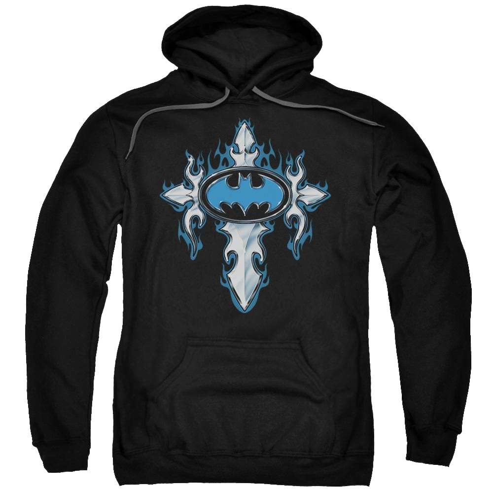 Batman Gothic Steel Logo - Pullover Hoodie Pullover Hoodie Batman   