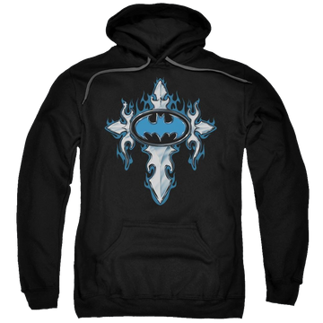 Batman Gothic Steel Logo - Pullover Hoodie Pullover Hoodie Batman   