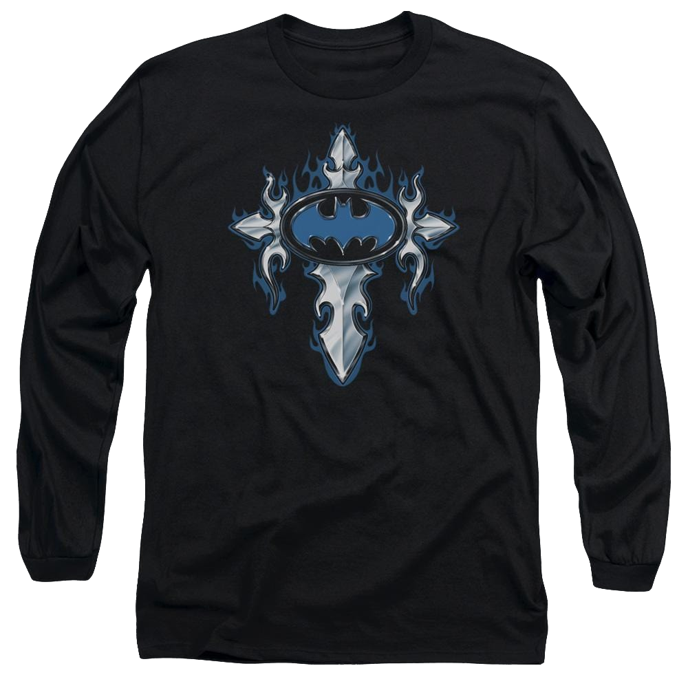 Batman Gothic Steel Logo - Men's Long Sleeve T-Shirt Men's Long Sleeve T-Shirt Batman   