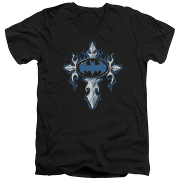 Batman Gothic Steel Logo - Men's V-Neck T-Shirt Men's V-Neck T-Shirt Batman   
