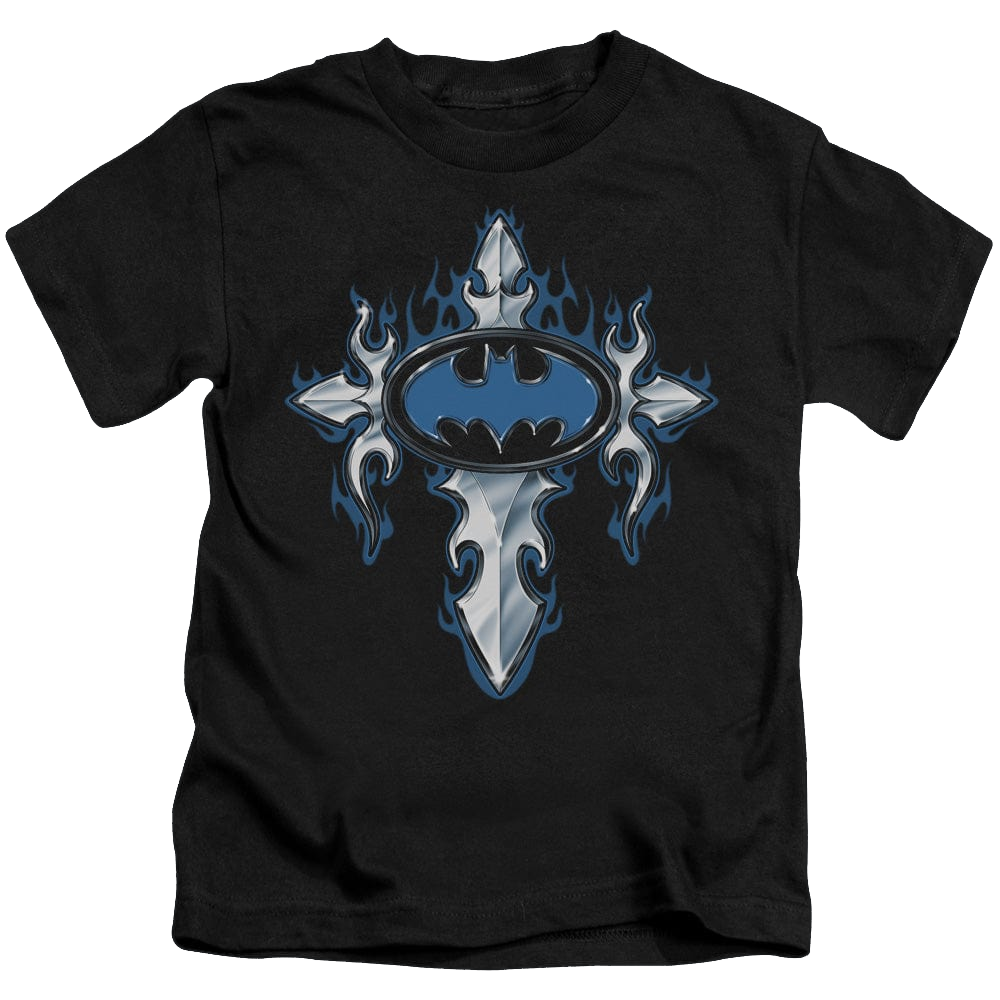 DC Batman Gothic Steel Logo - Kid's T-Shirt Kid's T-Shirt (Ages 4-7) Batman   