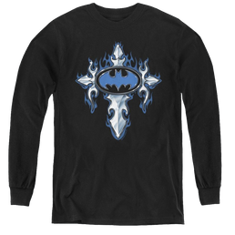 Dc Batman Gothic Steel Logo - Youth Long Sleeve T-Shirt Youth Long Sleeve T-Shirt Batman   