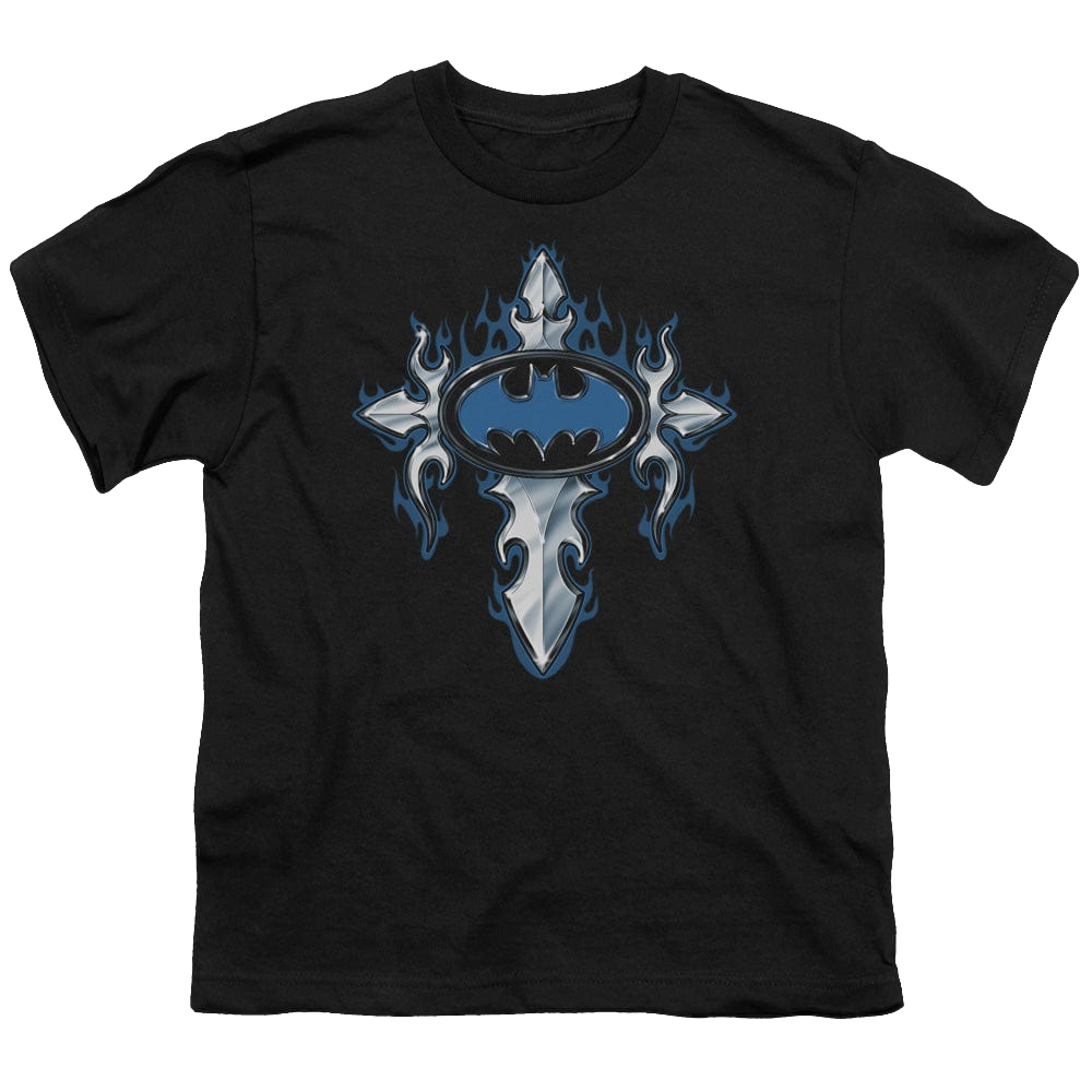 DC Batman Gothic Steel Logo - Youth T-Shirt Youth T-Shirt (Ages 8-12) Batman   