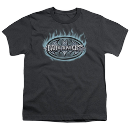 DC Batman Dark Knight Steel Shield - Youth T-Shirt Youth T-Shirt (Ages 8-12) Batman   
