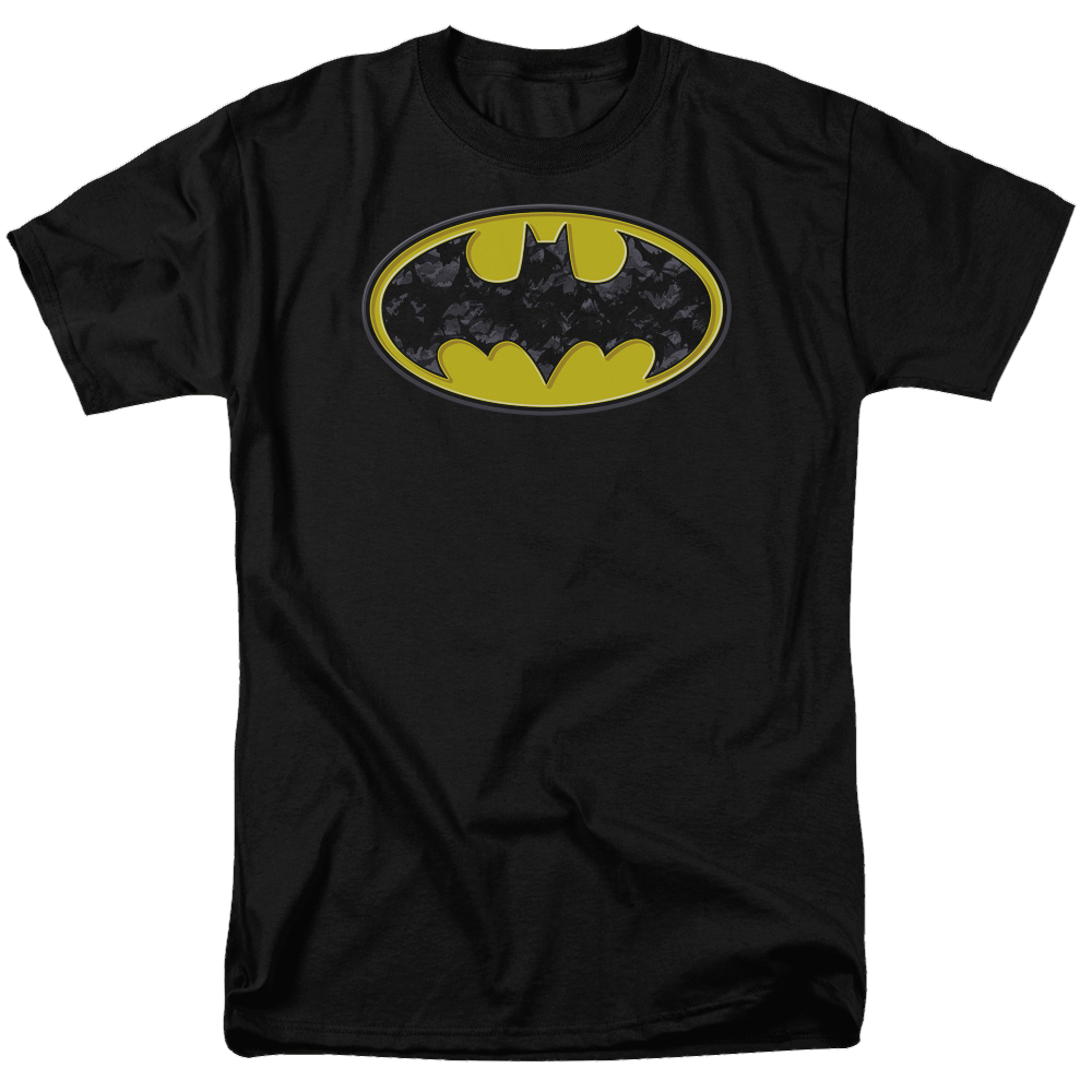 Batman Bats In Logo - Men's Regular Fit T-Shirt Men's Regular Fit T-Shirt Batman   