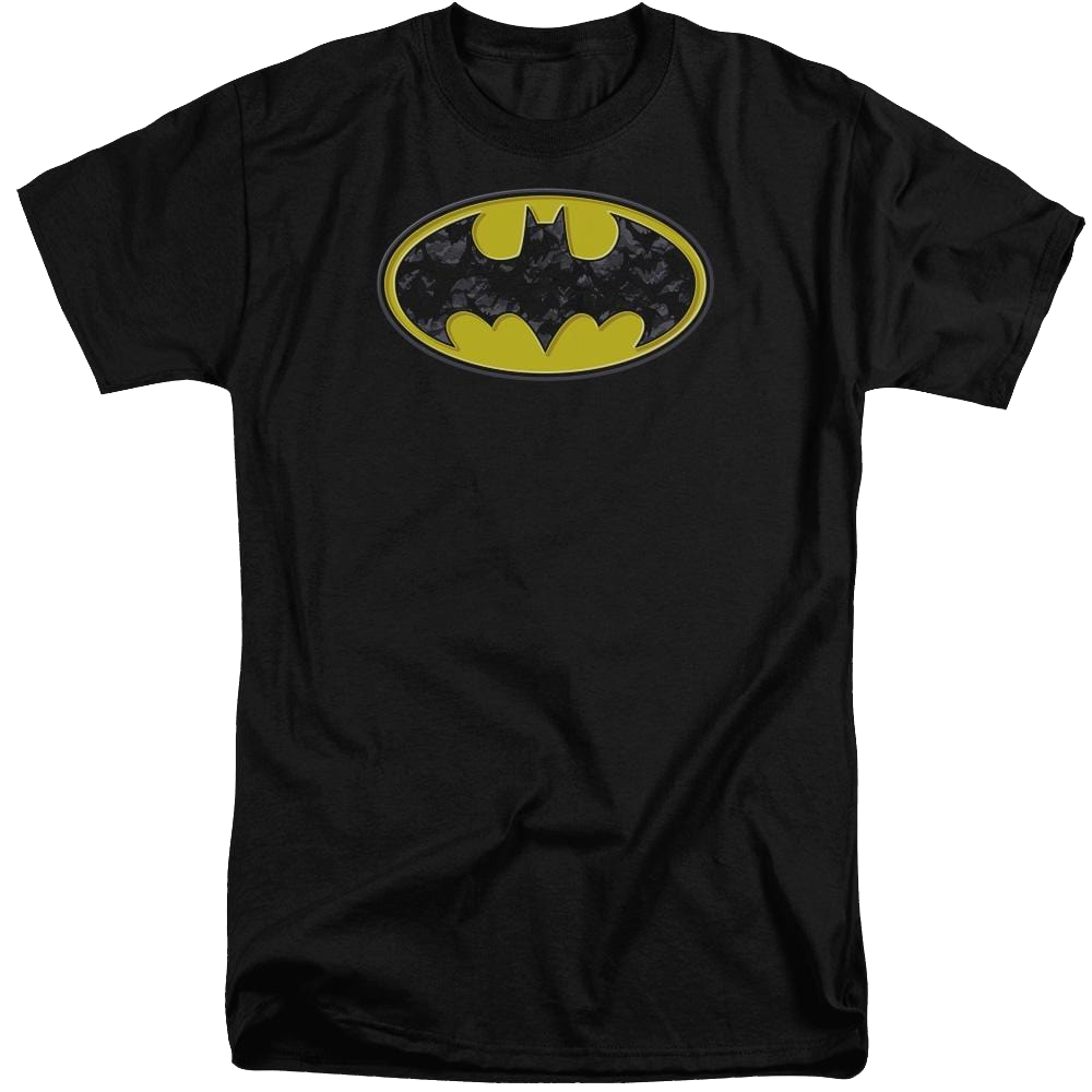 Batman Bats In Logo - Men's Tall Fit T-Shirt Men's Tall Fit T-Shirt Batman   
