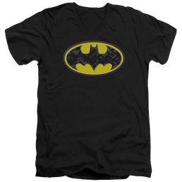 Batman Bats In Logo - Men's V-Neck T-Shirt Men's V-Neck T-Shirt Batman   