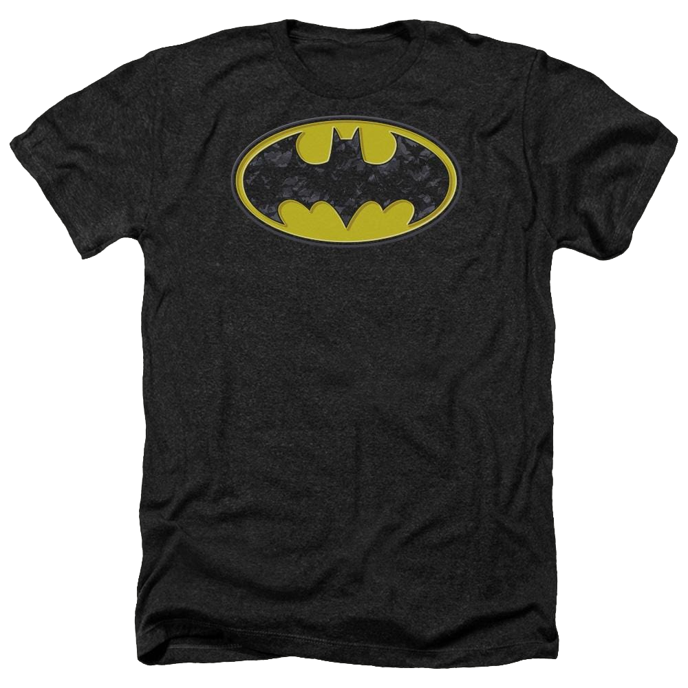 Batman Bats In Logo - Men's Heather T-Shirt Men's Heather T-Shirt Batman   
