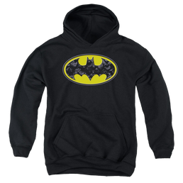 DC Batman Bats In Logo - Youth Hoodie Youth Hoodie (Ages 8-12) Batman   