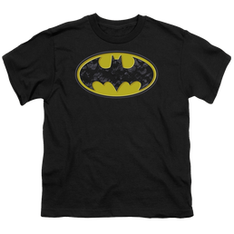 DC Batman Bats In Logo - Youth T-Shirt Youth T-Shirt (Ages 8-12) Batman   