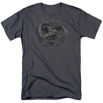 Charcoal men's regular fit t-shirt with Batman Crusade graphic