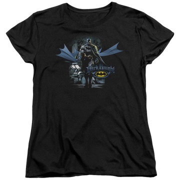 Black women's t-shirt with Batman From The Depths graphic