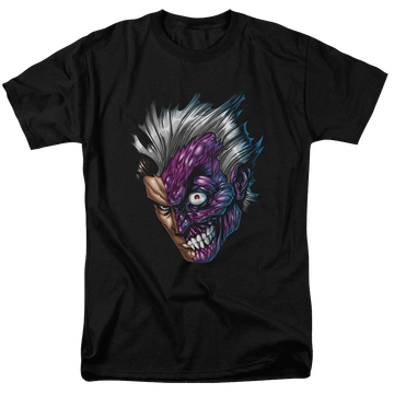 Black men's regular fit t-shirt with Batman Just Face graphic