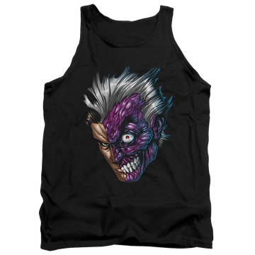 Black men's tank with Batman Just Face graphic