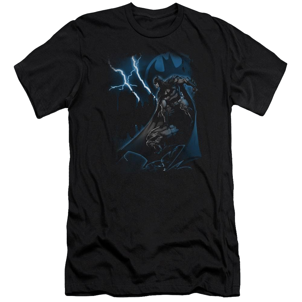 Batman Lightning Strikes - Men's Premium Slim Fit T-Shirt Men's Premium Slim Fit T-Shirt Batman   