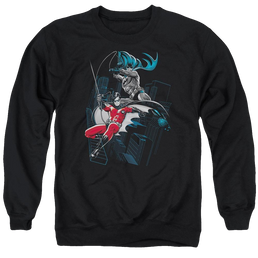 Batman Black And White - Men's Crewneck Sweatshirt Men's Crewneck Sweatshirt Batman   