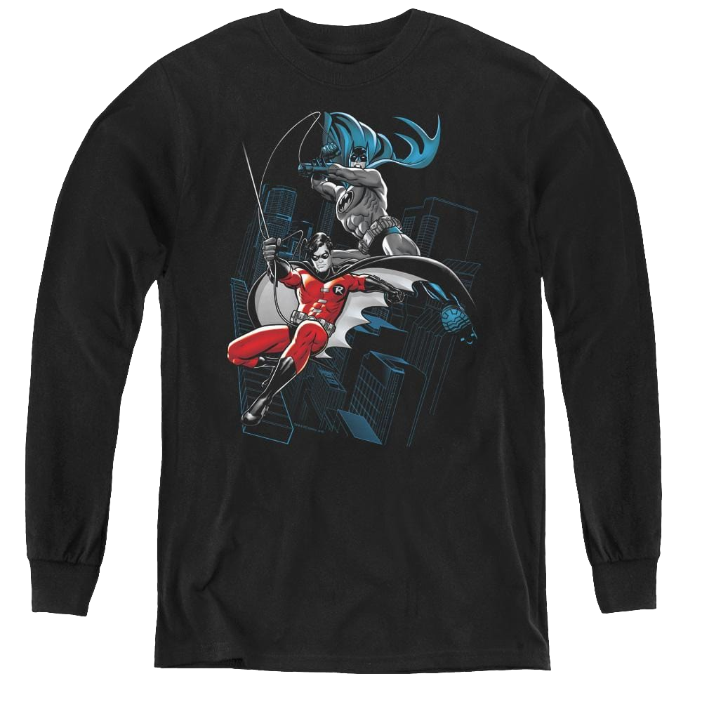 Robin Black And White - Youth Long Sleeve T-Shirt Youth Long Sleeve T-Shirt Batman   