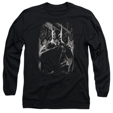 Black men's long sleeve t-shirt with Batman Detective 821 Cover graphic