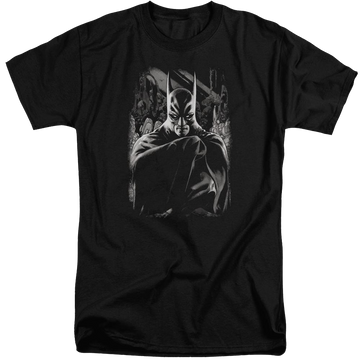 Black men's tall fit t-shirt with Batman Detective 821 Cover graphic