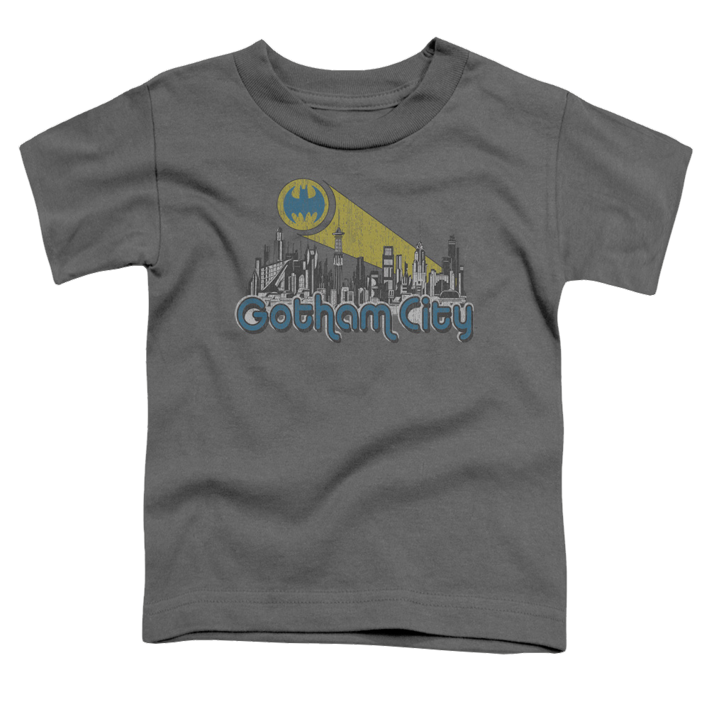 DC Batman Gotham City Distressed - Kid's T-Shirt Kid's T-Shirt (Ages 4-7) Batman   