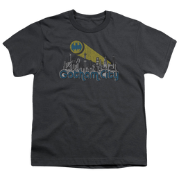 DC Batman Gotham City Distressed - Youth T-Shirt Youth T-Shirt (Ages 8-12) Batman   