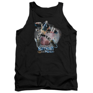 Black men's tank with Batman Mech graphic