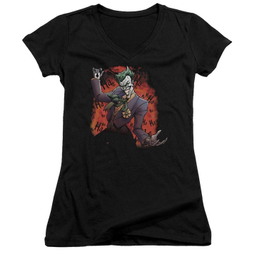 Batman Jokers Ave - Juniors V-Neck T-Shirt Juniors V-Neck T-Shirt Joker   