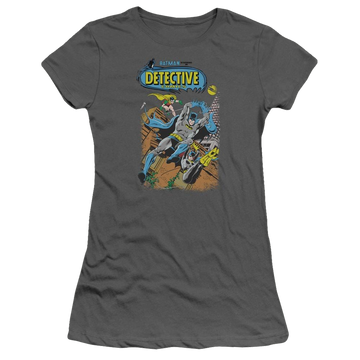 Charcoal juniors t-shirt with Batman Detective #487 graphic