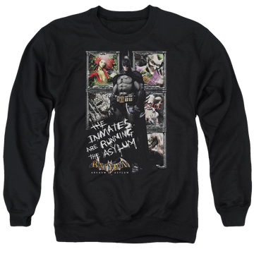 Batman - Arkham Running The Asylum - Men's Crewneck Sweatshirt Men's Crewneck Sweatshirt Batman   